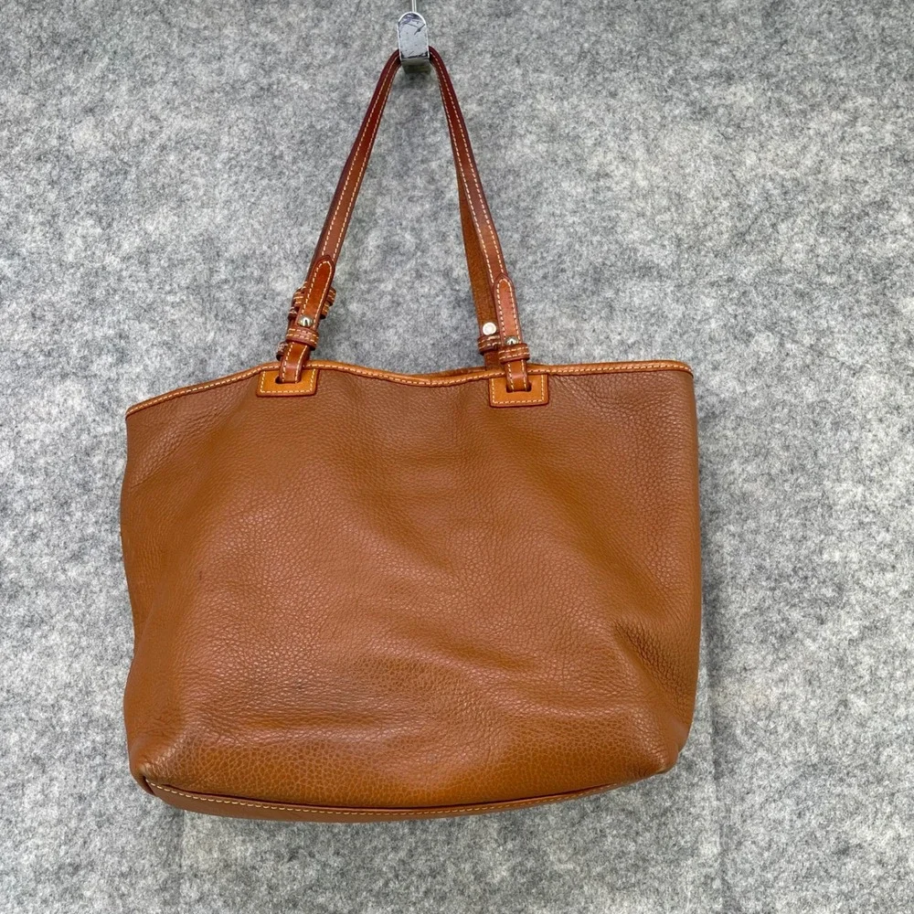 Dooney & Bourke Flynn Tote Bag Women Medium Brown Pebbled Leather Shoulder Purse